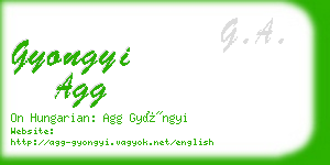 gyongyi agg business card